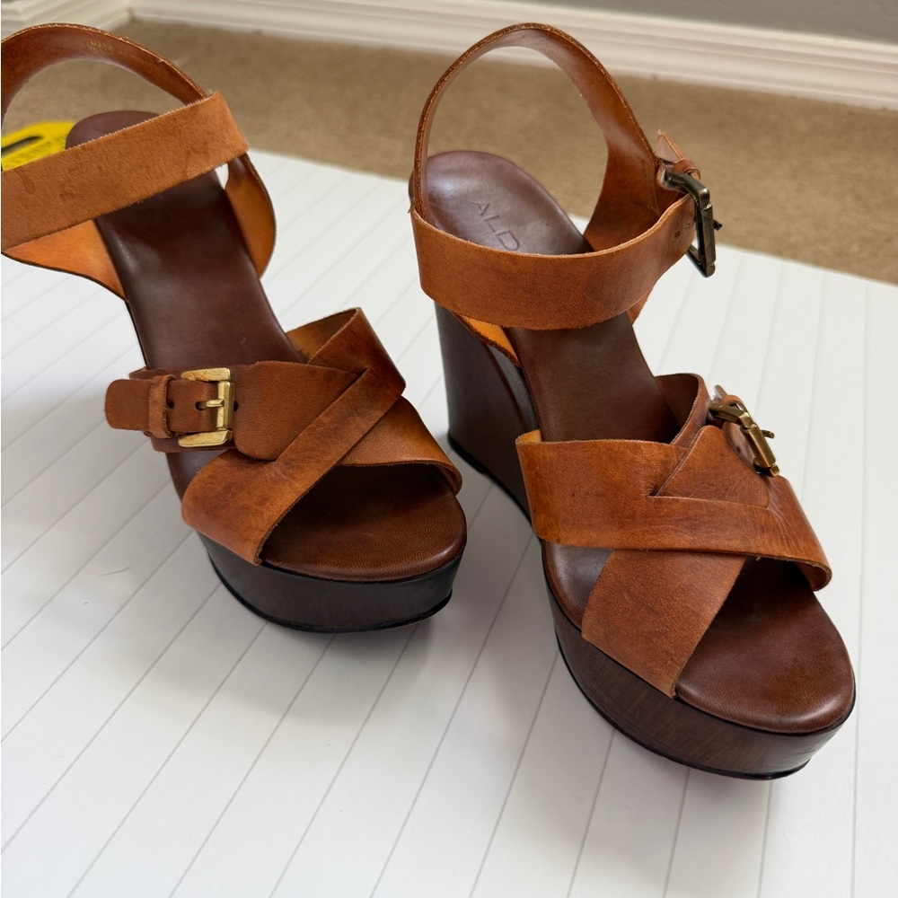 Aldo Tan Wedge Sandals